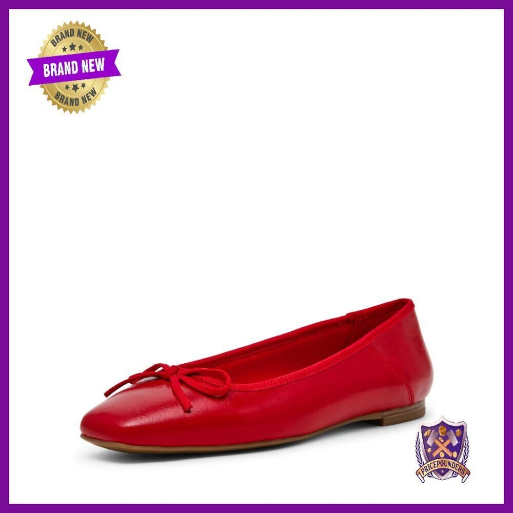 Women's Ballet Flats with Bow Detail, Lightweight Comfort, Size Range Available